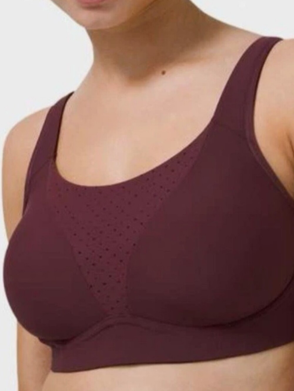 Lululemon Run Times High Support Sports Cassis Burgundy Size 32DD